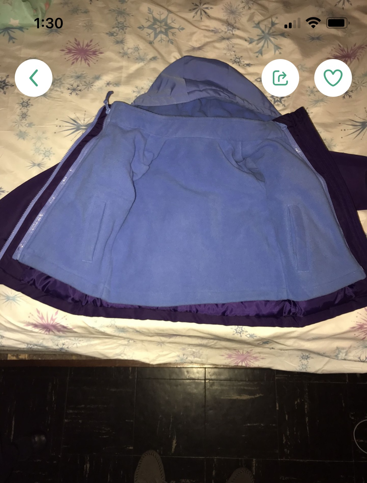 Girl purple Coat 2T - photo 2