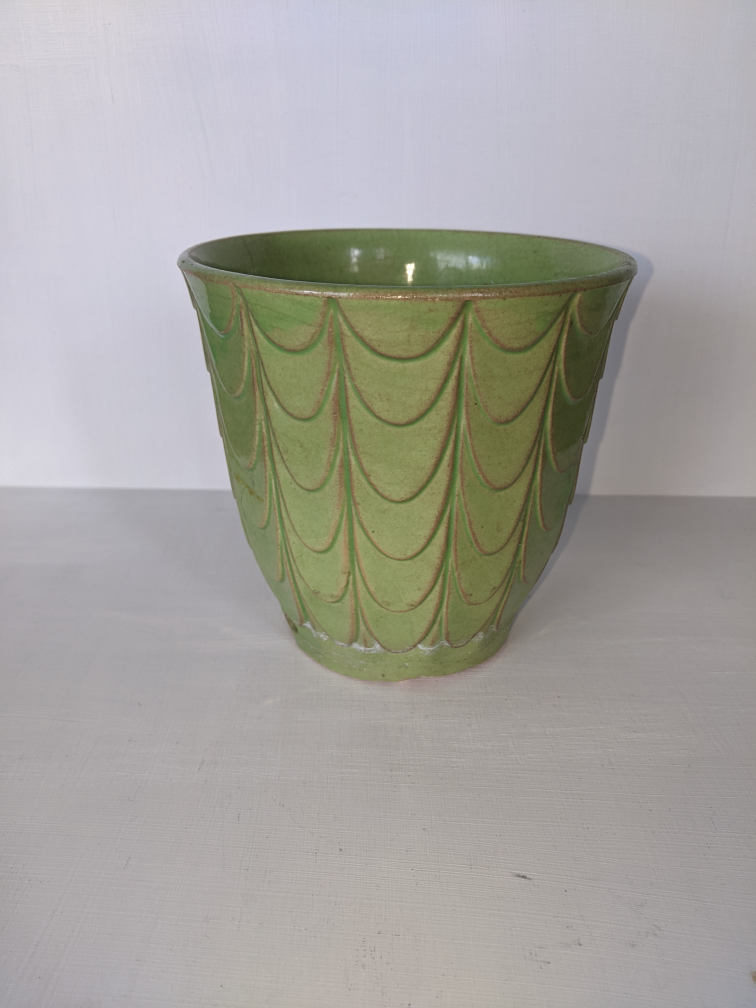 Green ceramic flower pot image indicator(2)