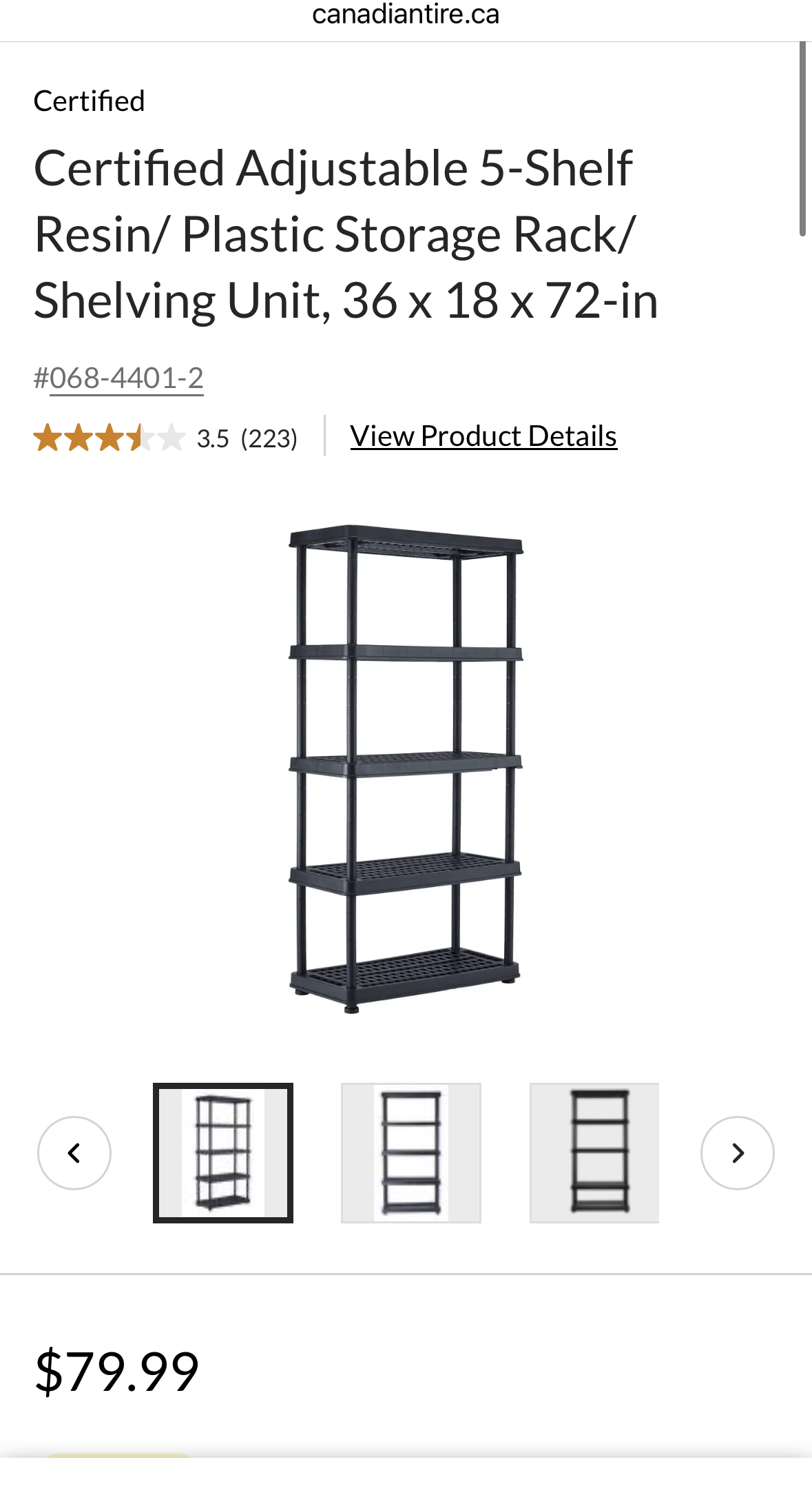Shelving Unit-Plastic/Resin,black - photo 4