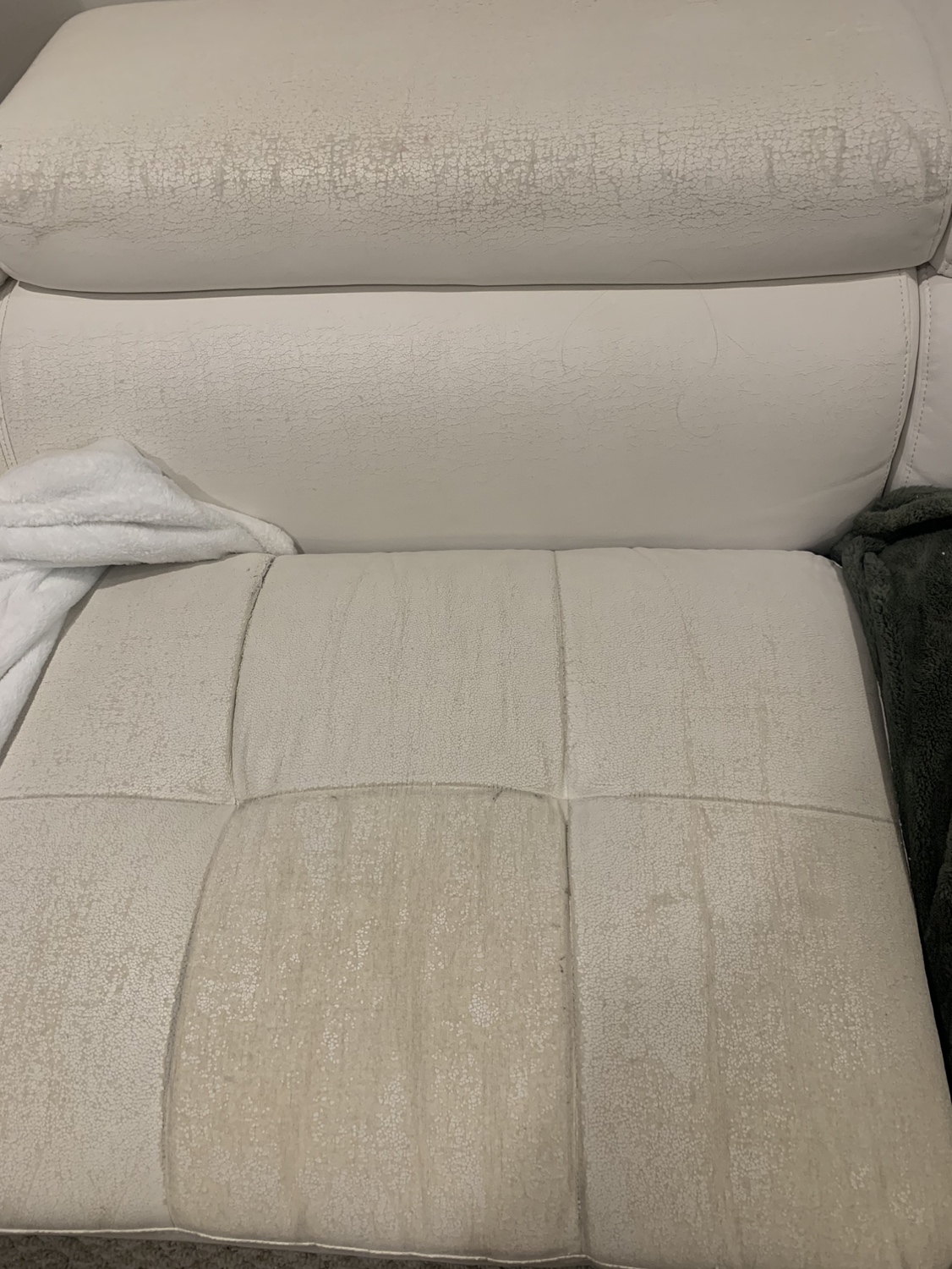 White leather sectional need gone ASAP - photo 3