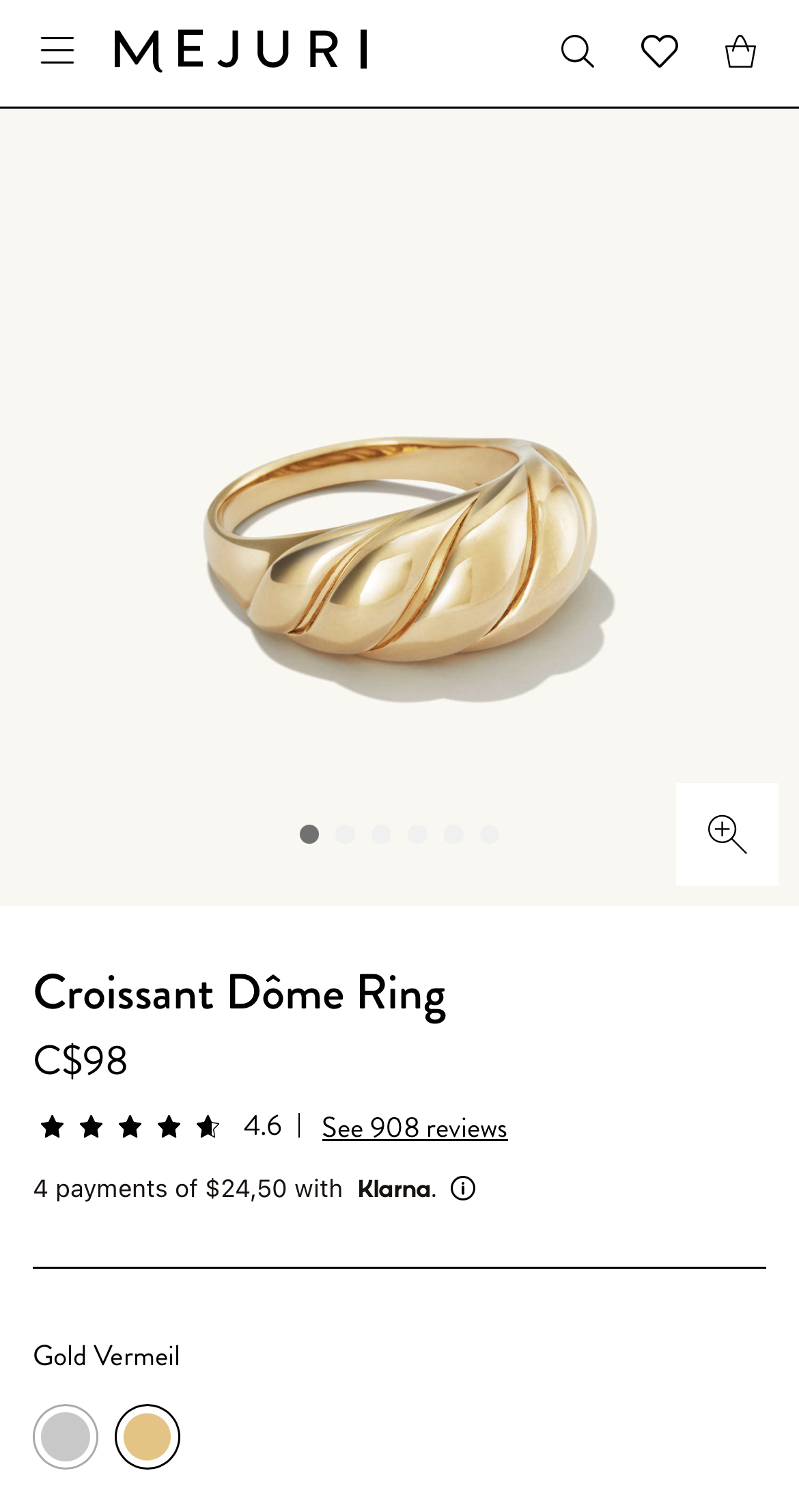 Mejuri Croissant Ring image indicator(4)