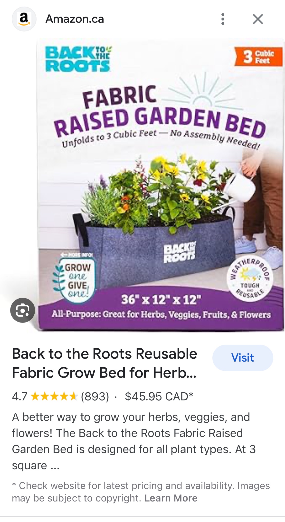 Fabric Raised Garden Bed (5) thumbnail
