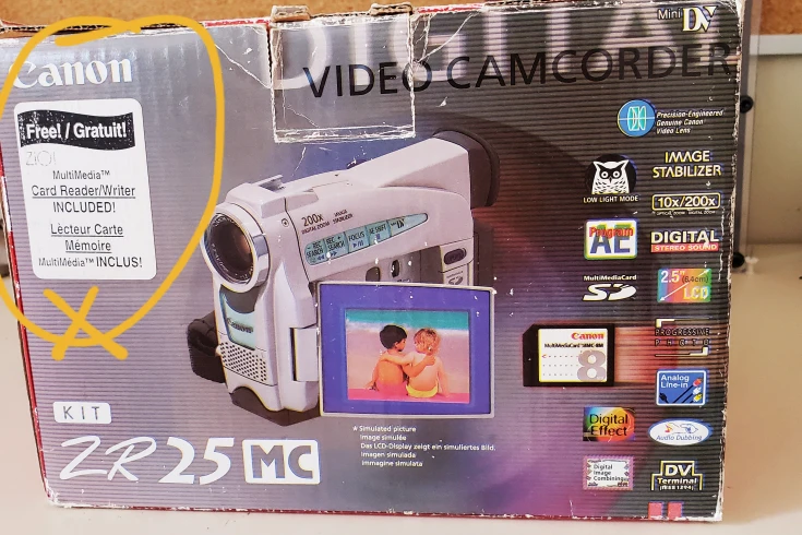 Canon ZR 25 MC Mini DV -- for your collection or your parts image indicator(8)