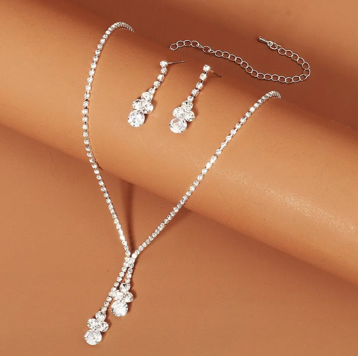 Wedding Bride Necklace Eardrop Jewelry set