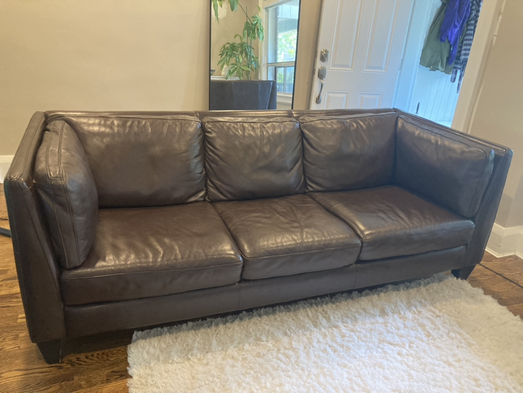 Urban Barn Leather Couch
