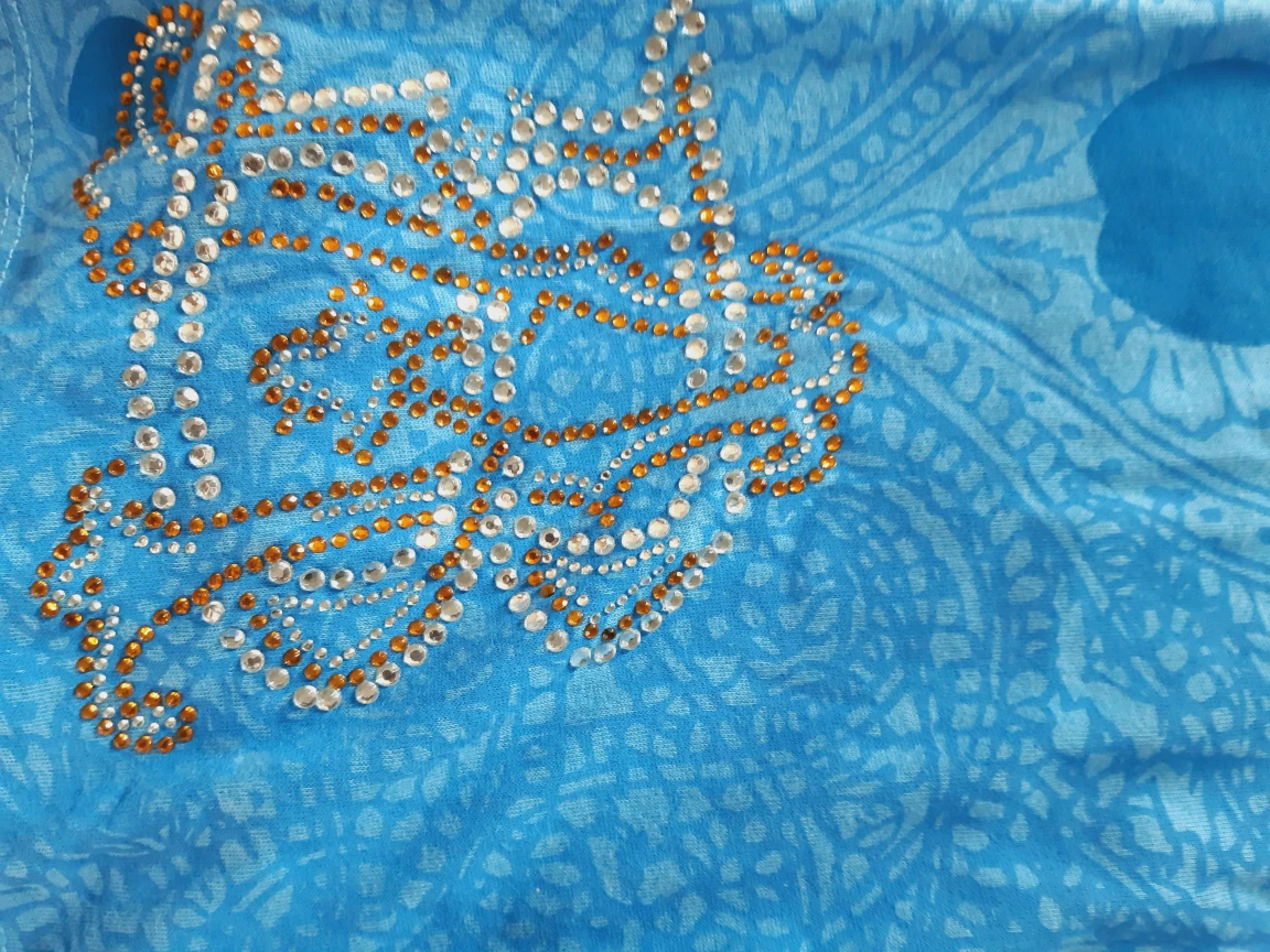 Brand new decorated baby blue colour T-shirt image indicator(3)