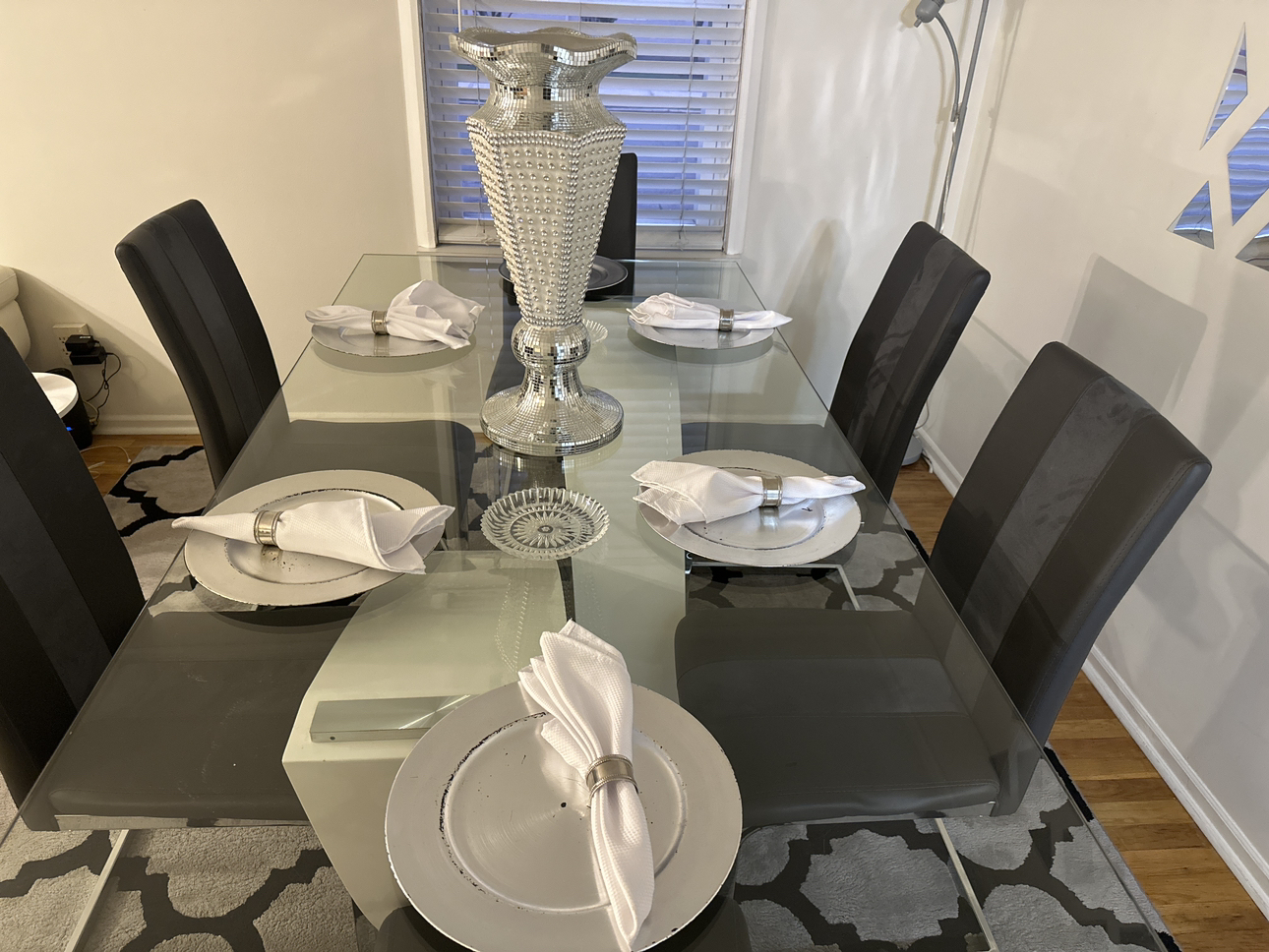 Dining room glass table