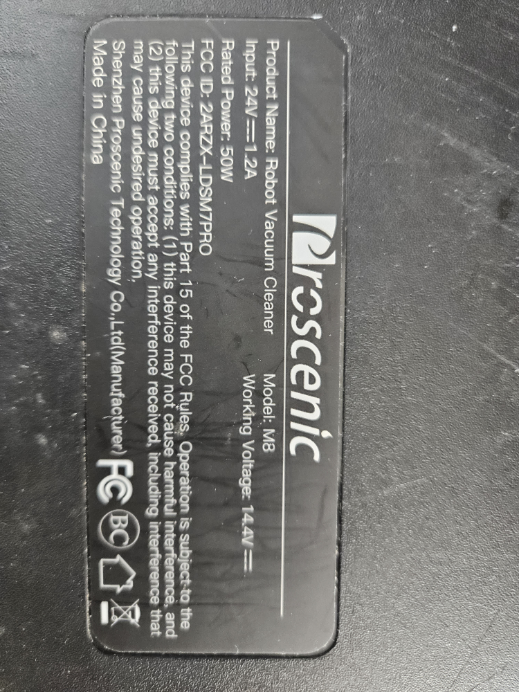 Proscenic (model M8) Robot Vaccum/Mop - photo 3