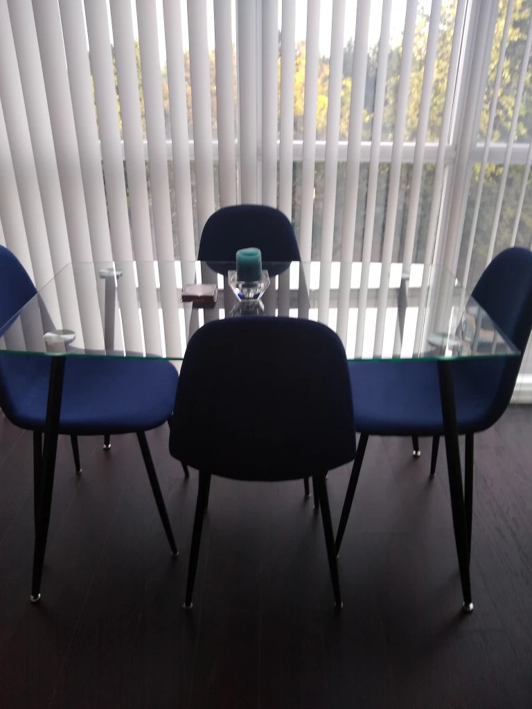 Glass DiningTable-4Chairs image indicator(2)