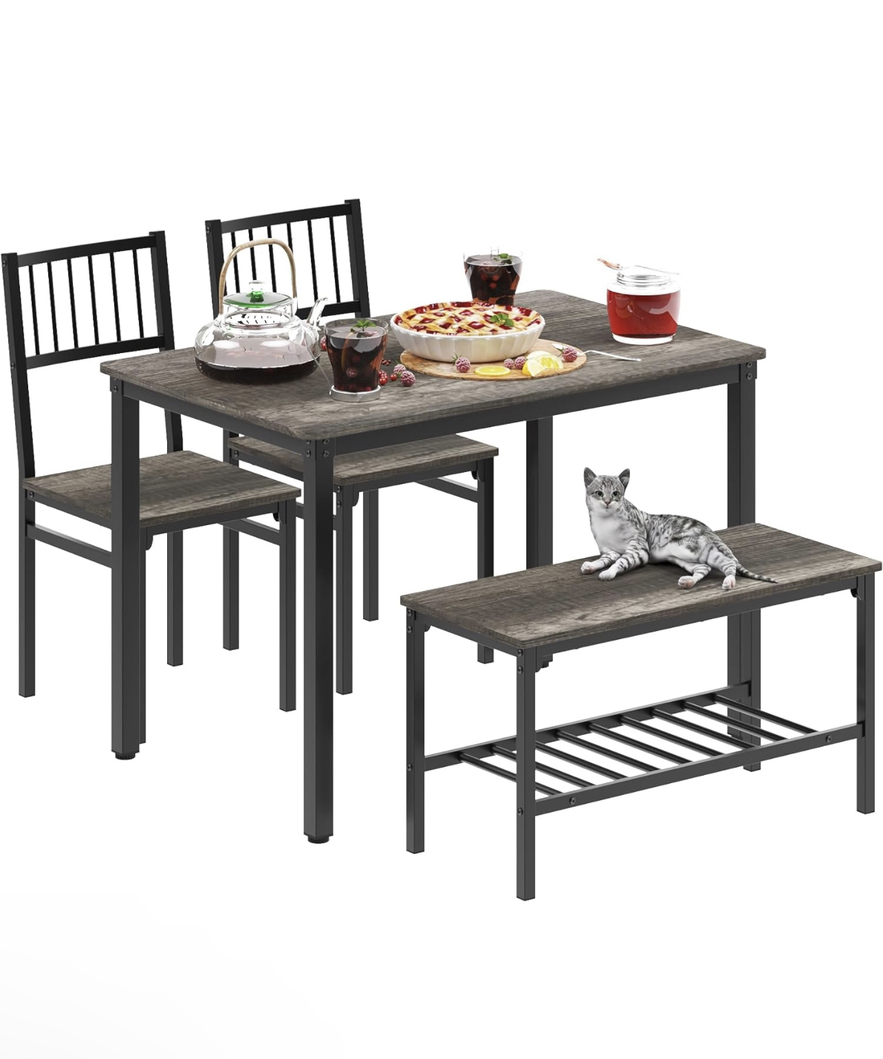 Table and Chairs Dining Set 4 Piece Set