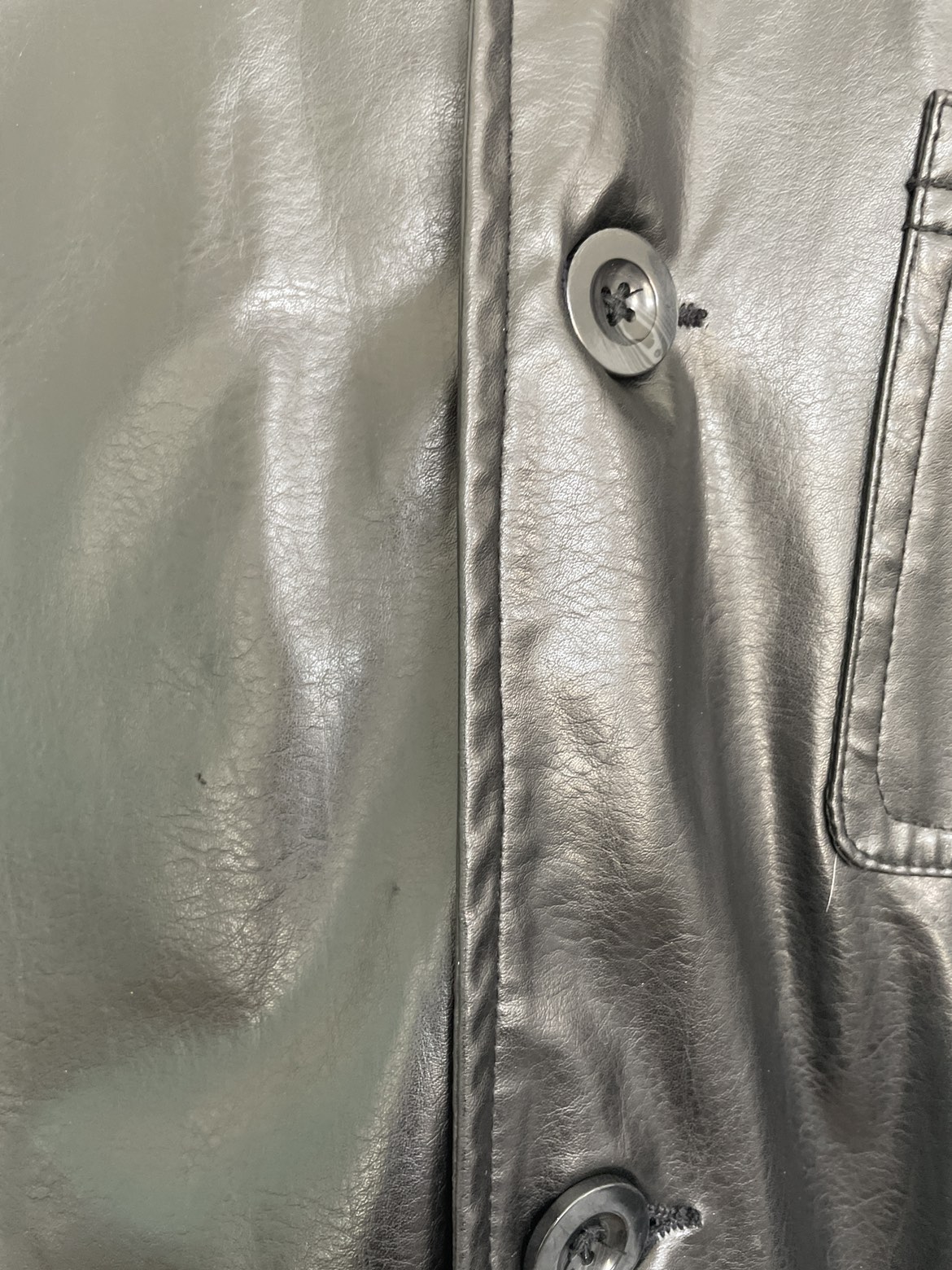 Vintage unisex vegan leather jacket image indicator(2)