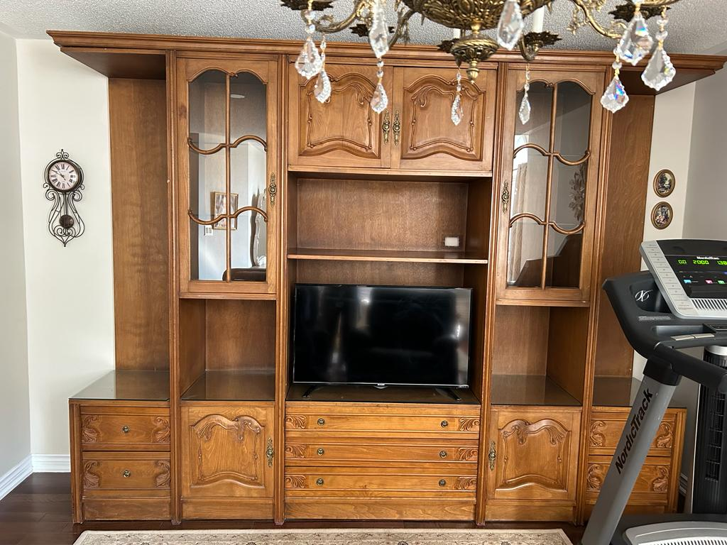 Entertainment solid wood unit
