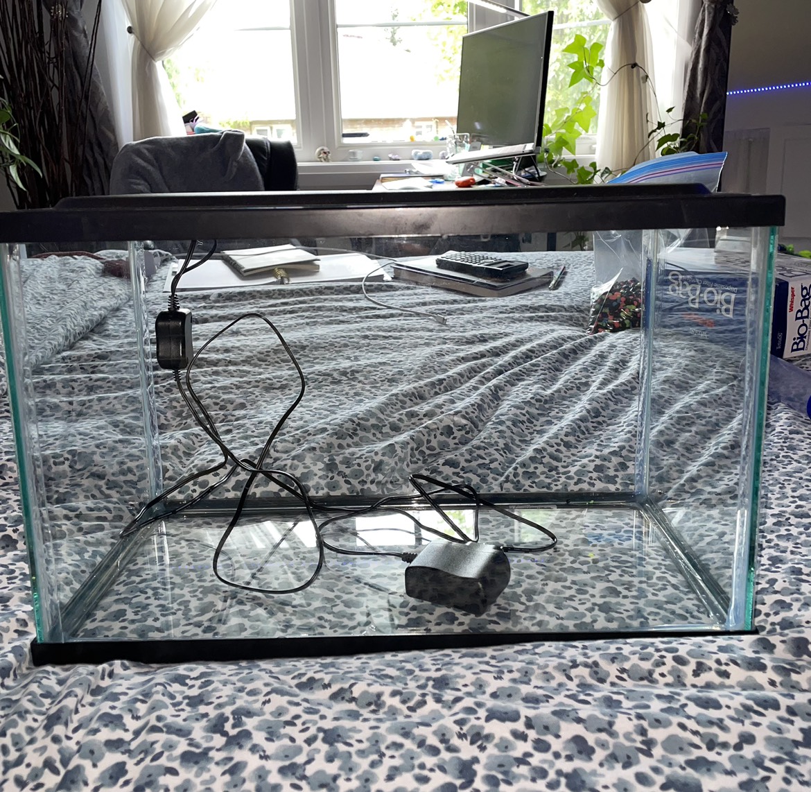 3 gallon fish tank w/ filter, heater and more - photo 2