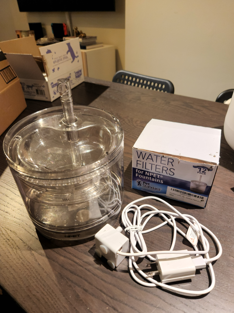 cat water fountain + filters