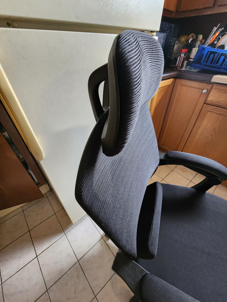 Office chair with adjustable footrest, headrest, and cushion. image indicator(4)