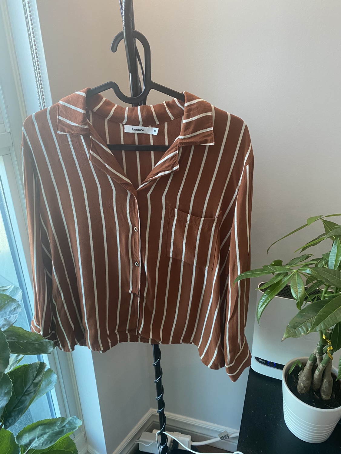 Bossini Brown white strip top image indicator(2)