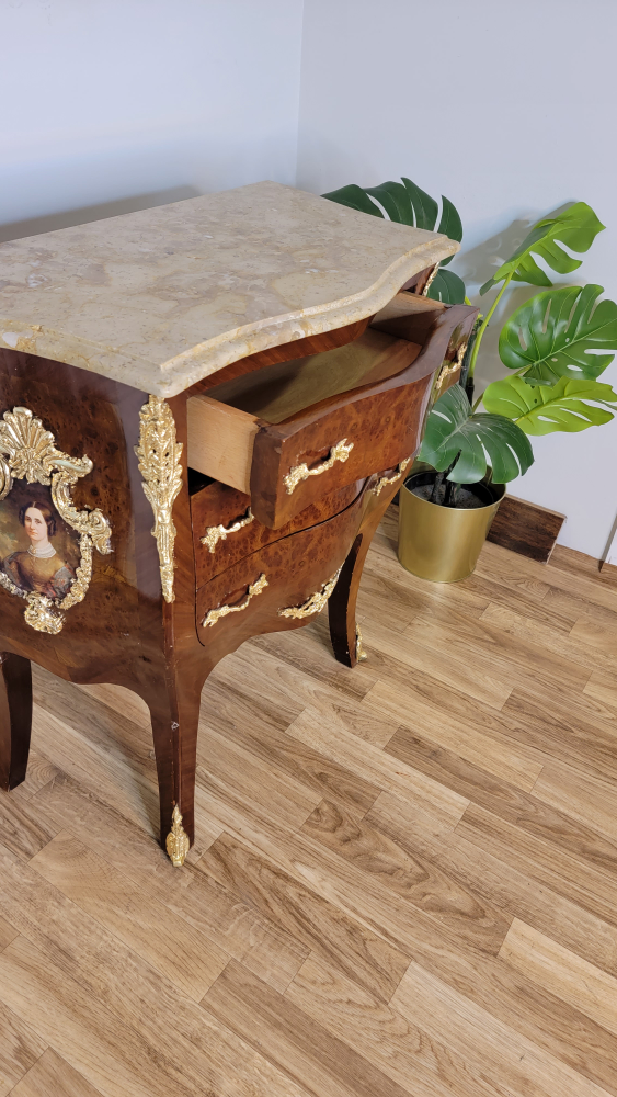 Outstanding French Bombe Commode Chest With Marble top - photo 4