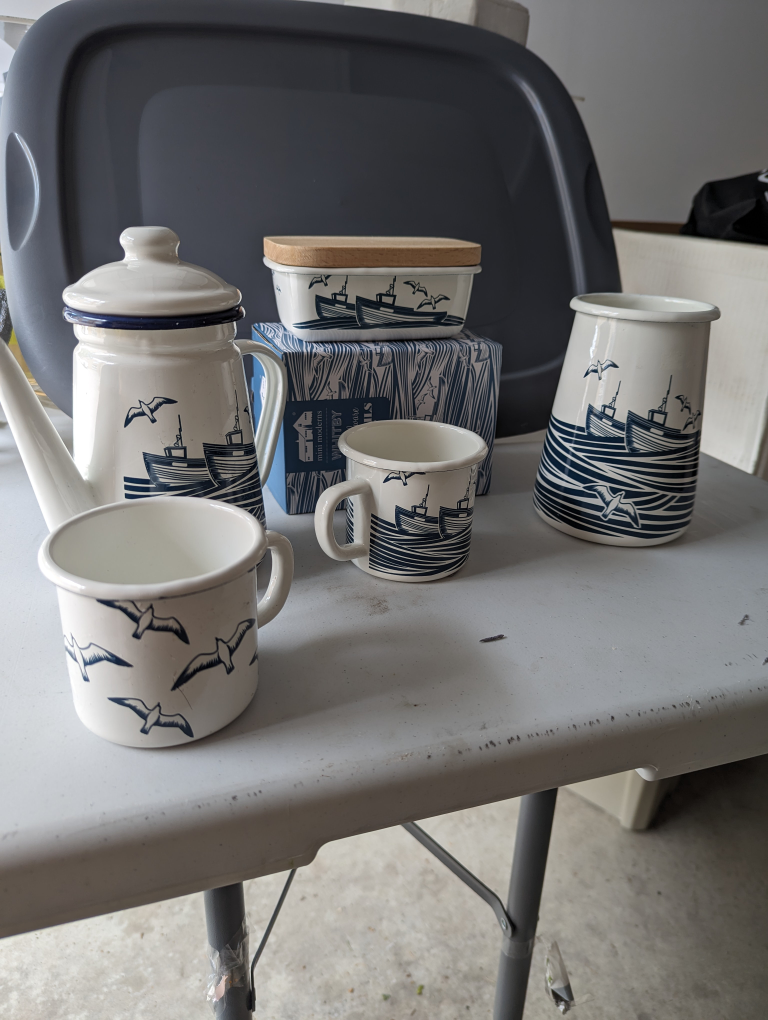 enamelware  tea set - photo 2