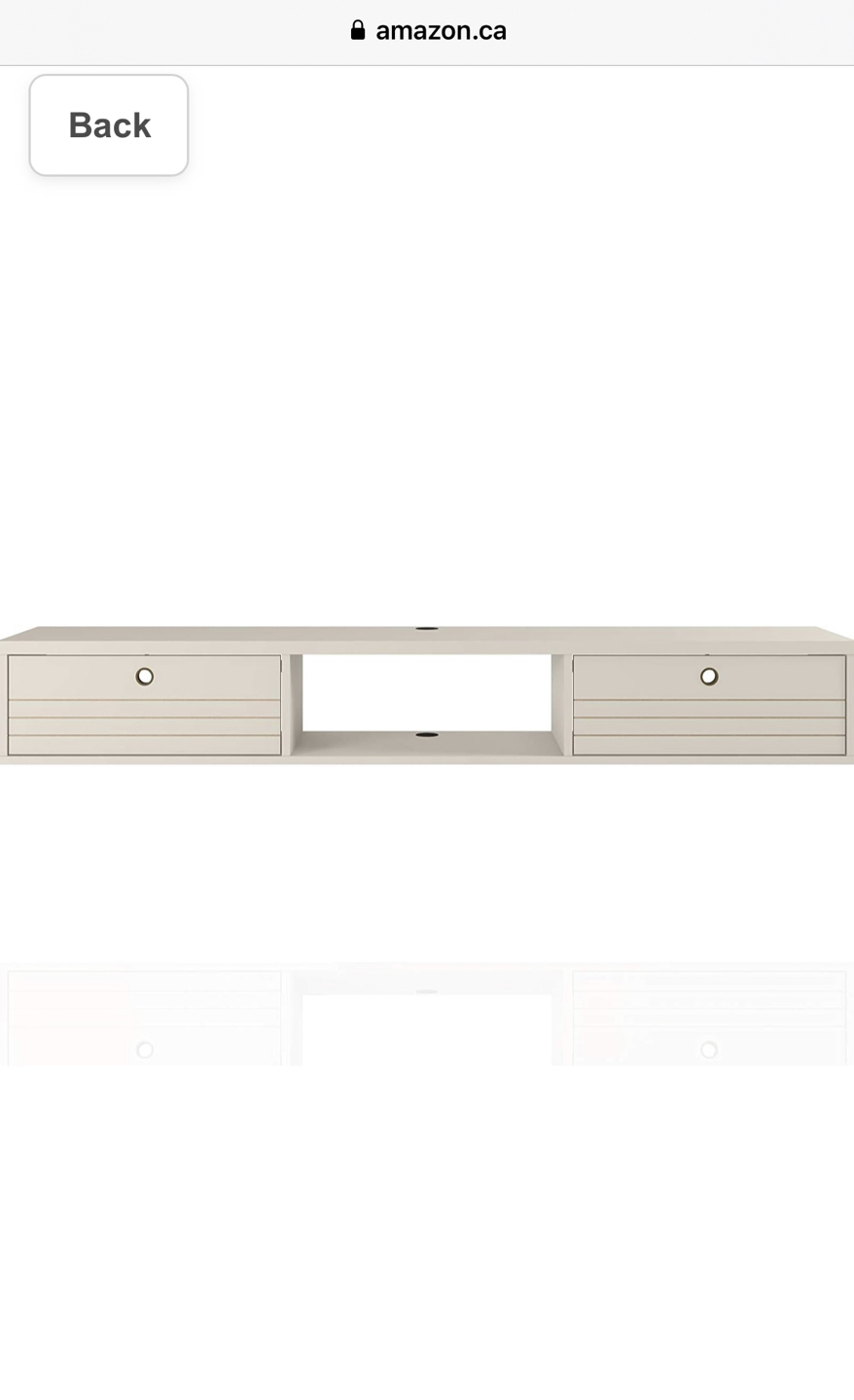 Wall Mounted Entertainment Center in Off-White image indicator(2)