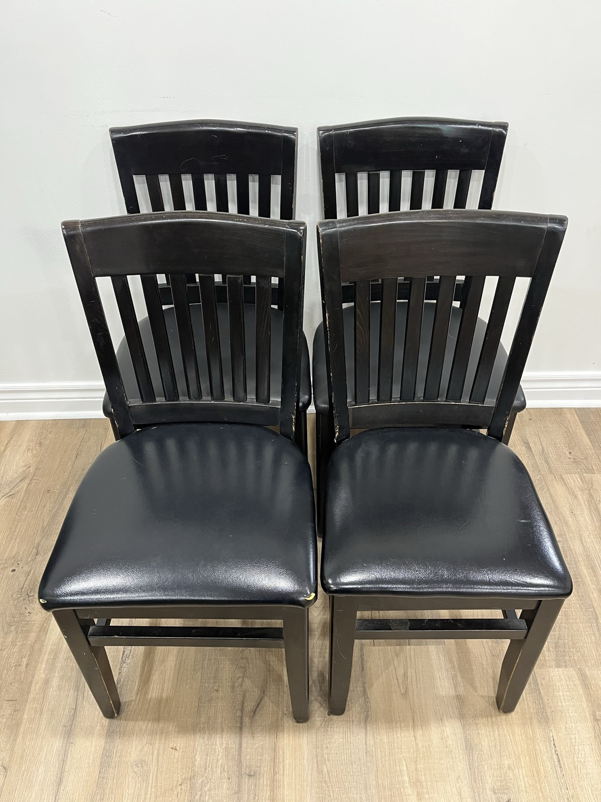 Wooden Black Chairs - set of 4