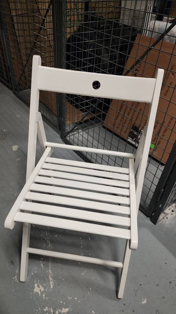 2 x IKEA Wood folding chairs (white) *reduced*