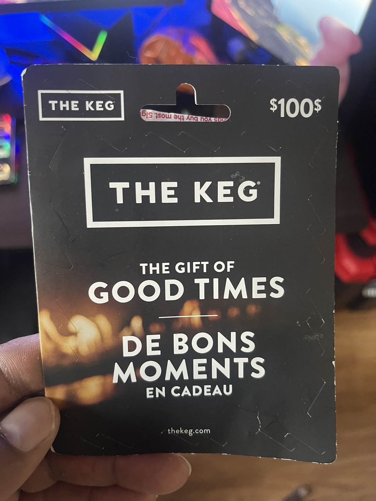 $100 THE KEG gift card