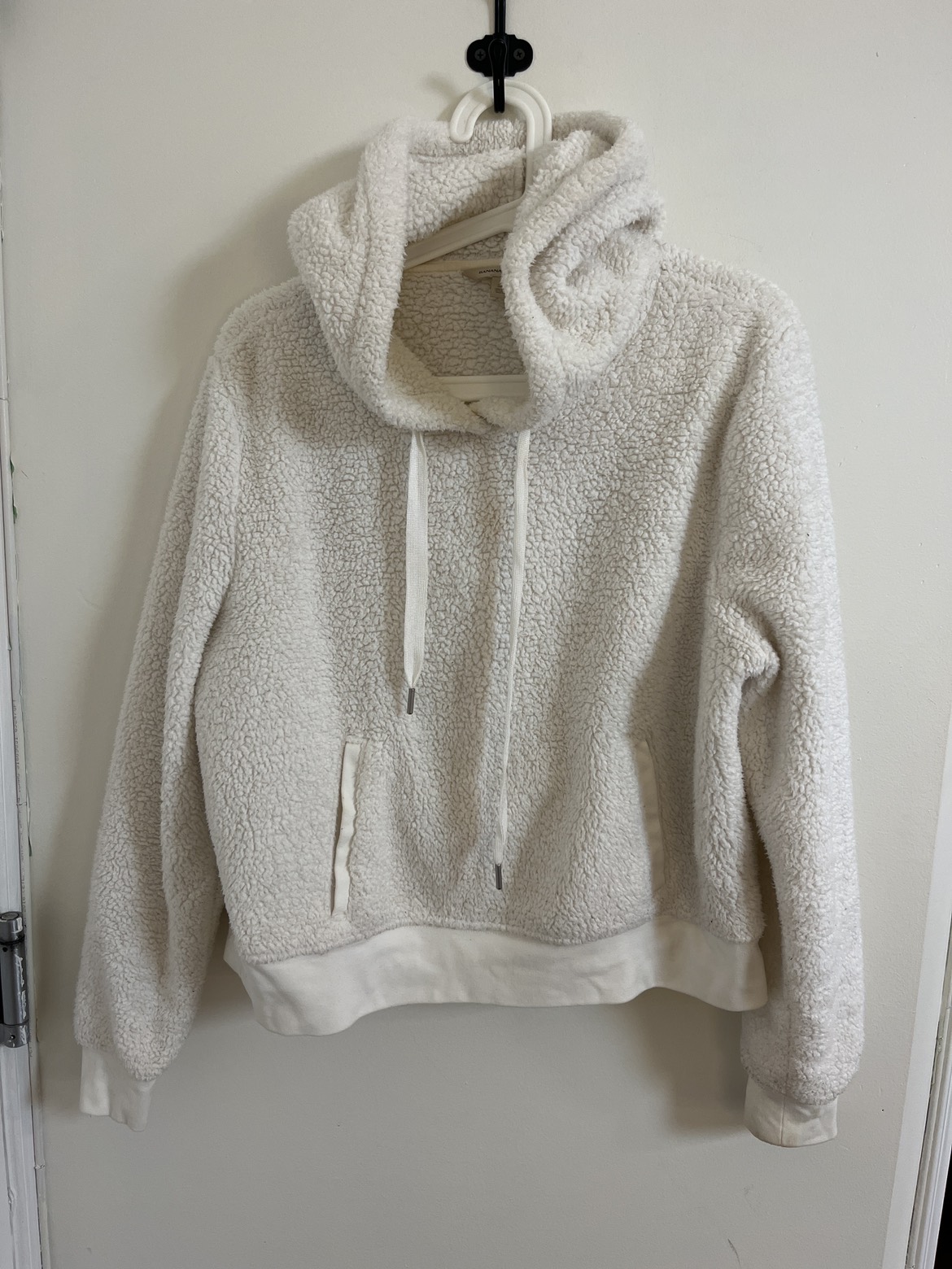 Teddy bear hoodie - (Banana republic) cream - med thumbnail