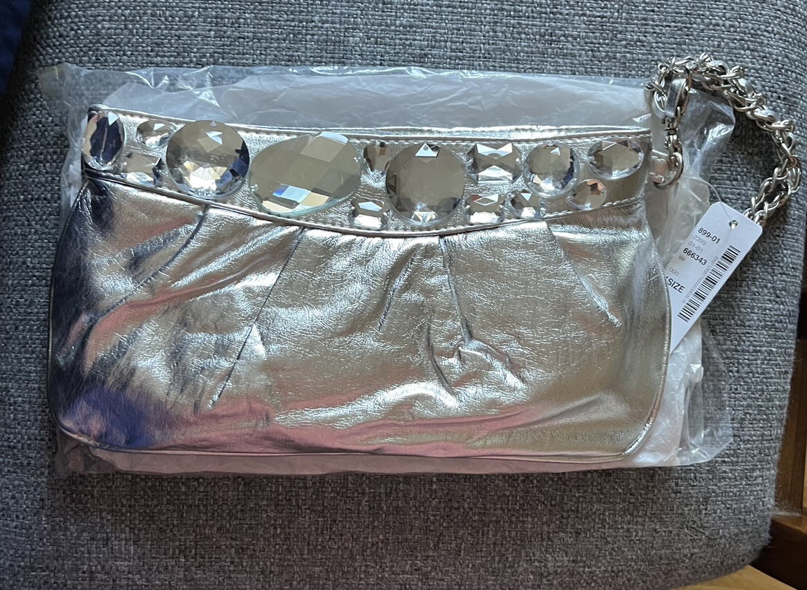 New Silver Clutch Bag
