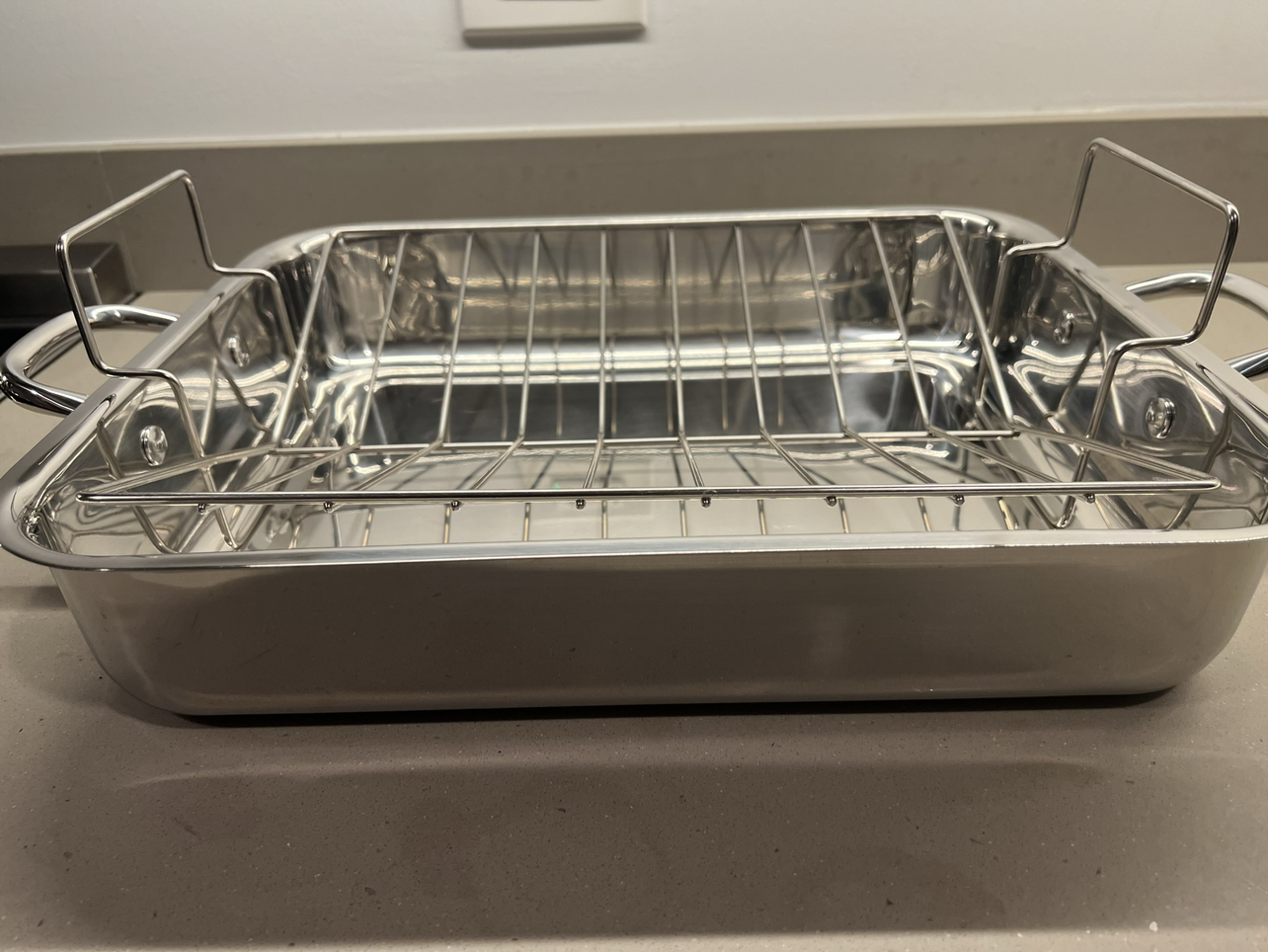 Stainless steel roaster bake pan