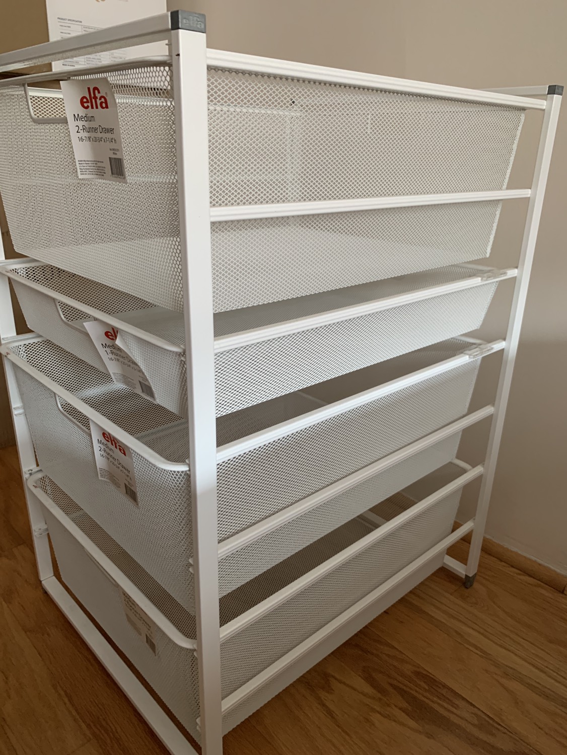 Elfa medium drawer solution (white) - photo 3
