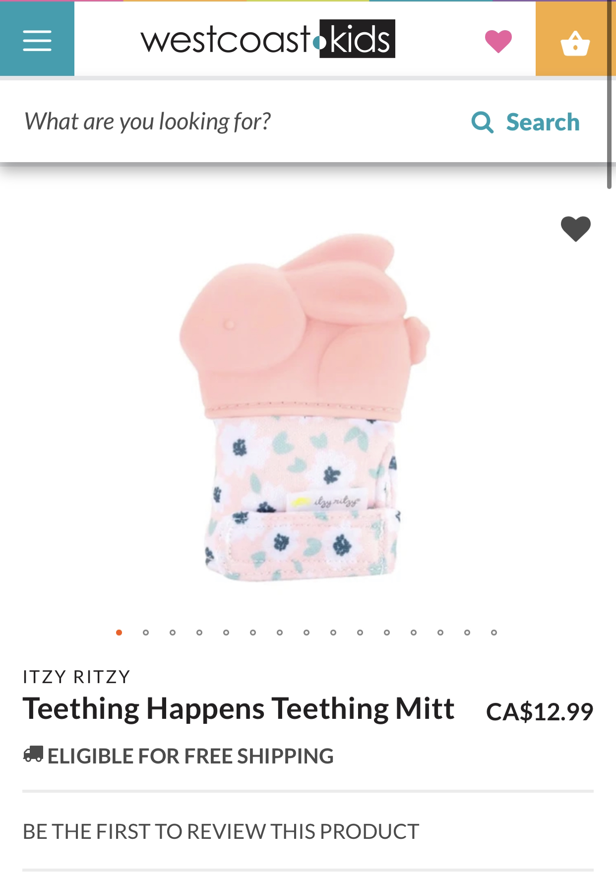 Teething mitten
