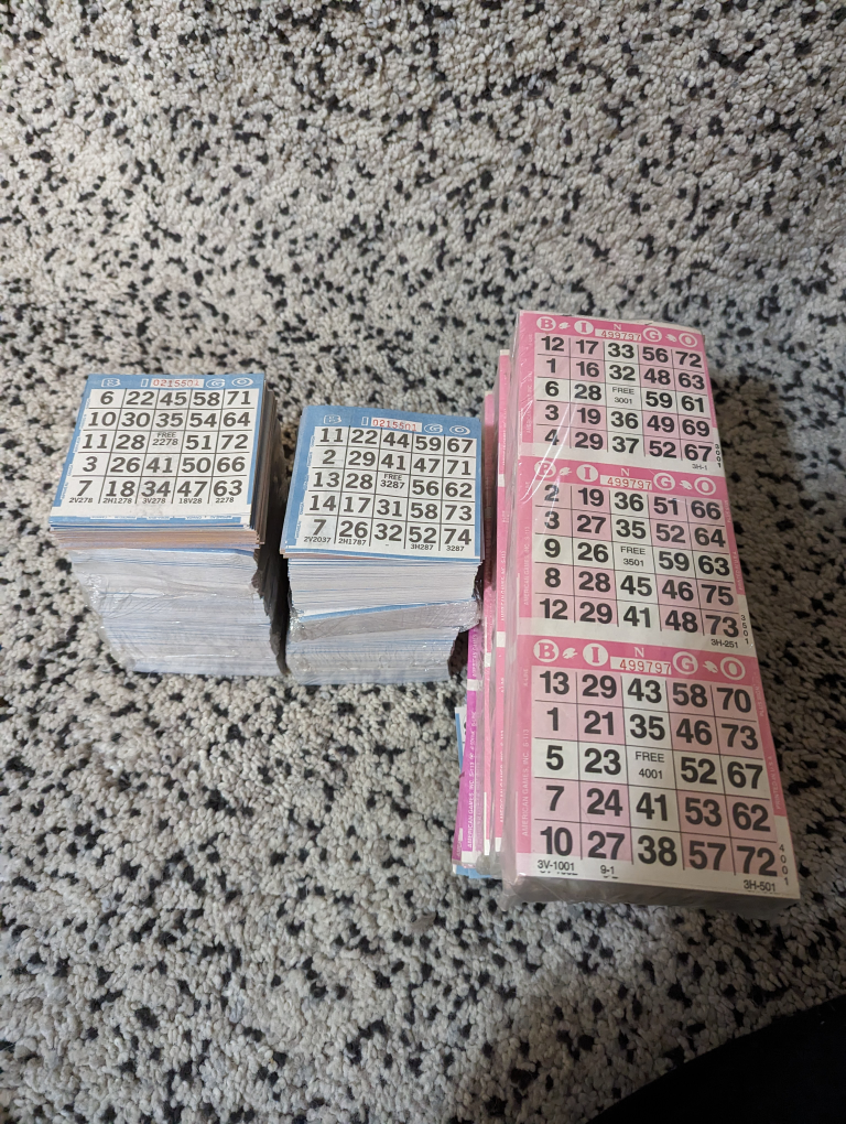 100s of bingo cards