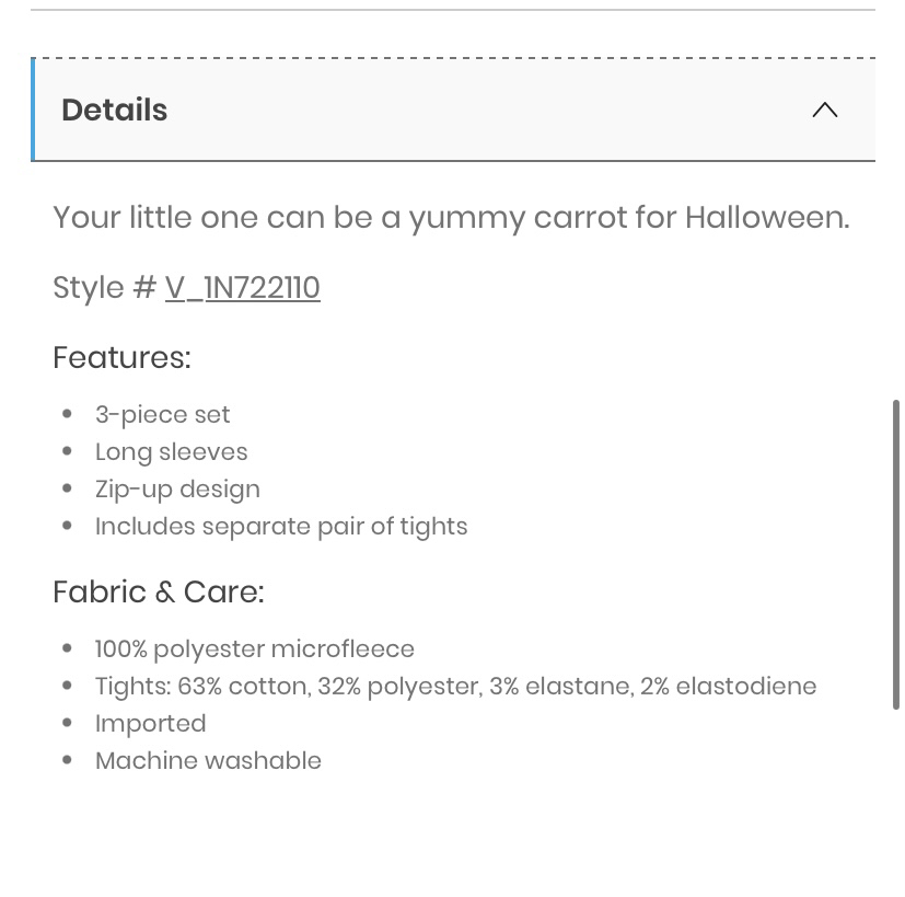 Halloween costume for toddlers , brand carters - photo 2