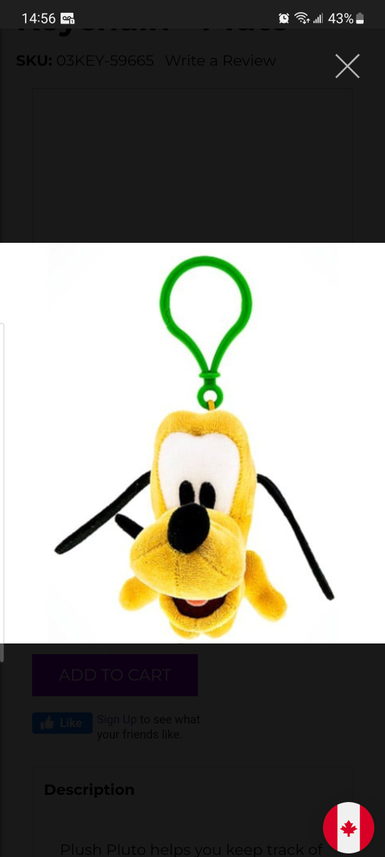 Pluto plush keychain thumbnail