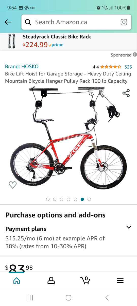 Gift Item 🎁Bike Lift Hoist for Garage Storage image indicator(3)