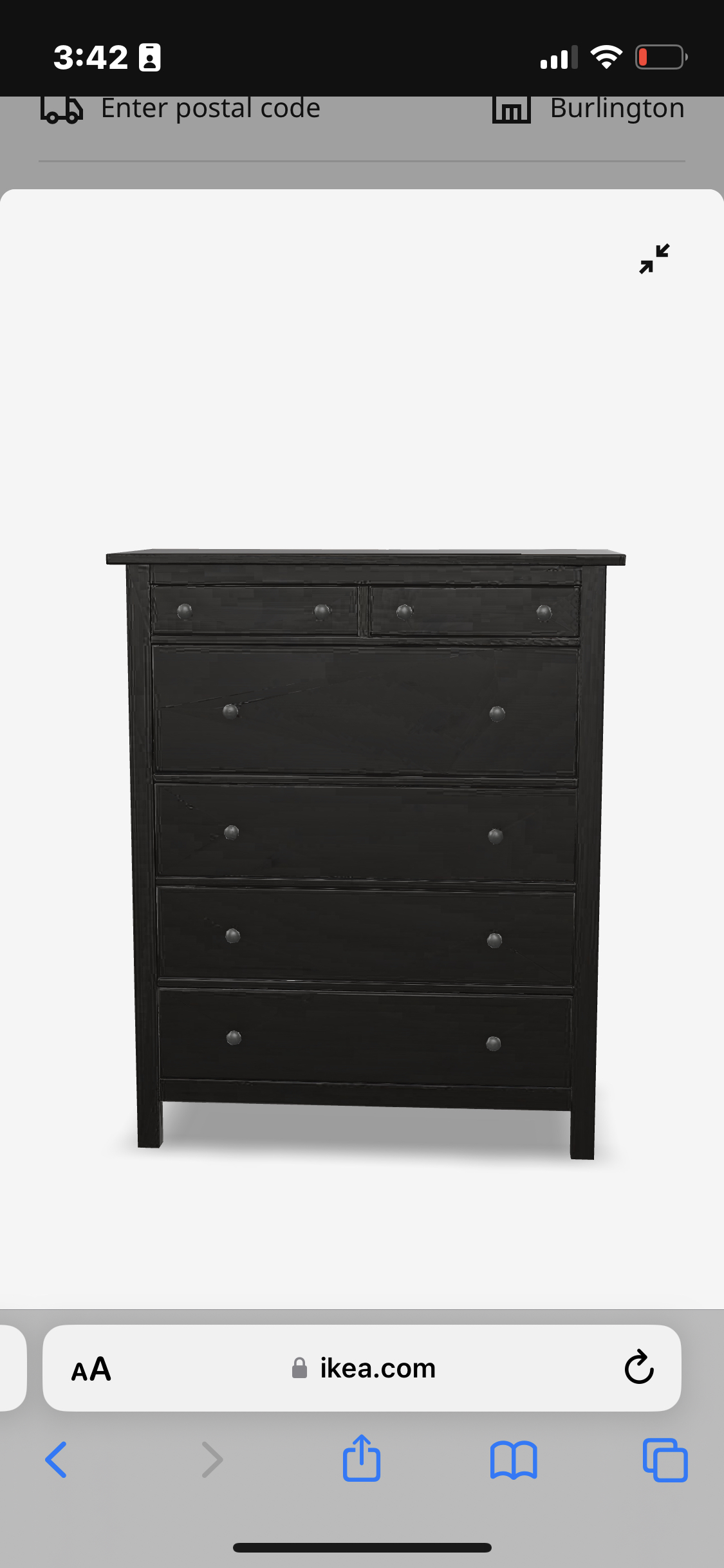 6-drawer chest, black-brown - photo 3