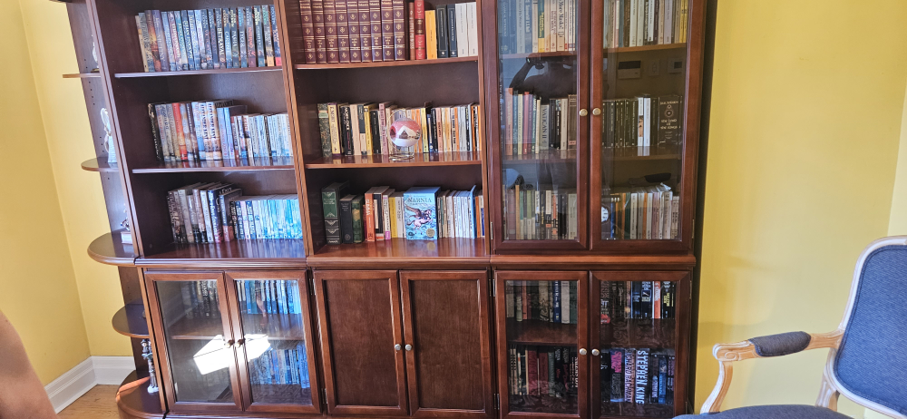 cherry wood book case thumbnail