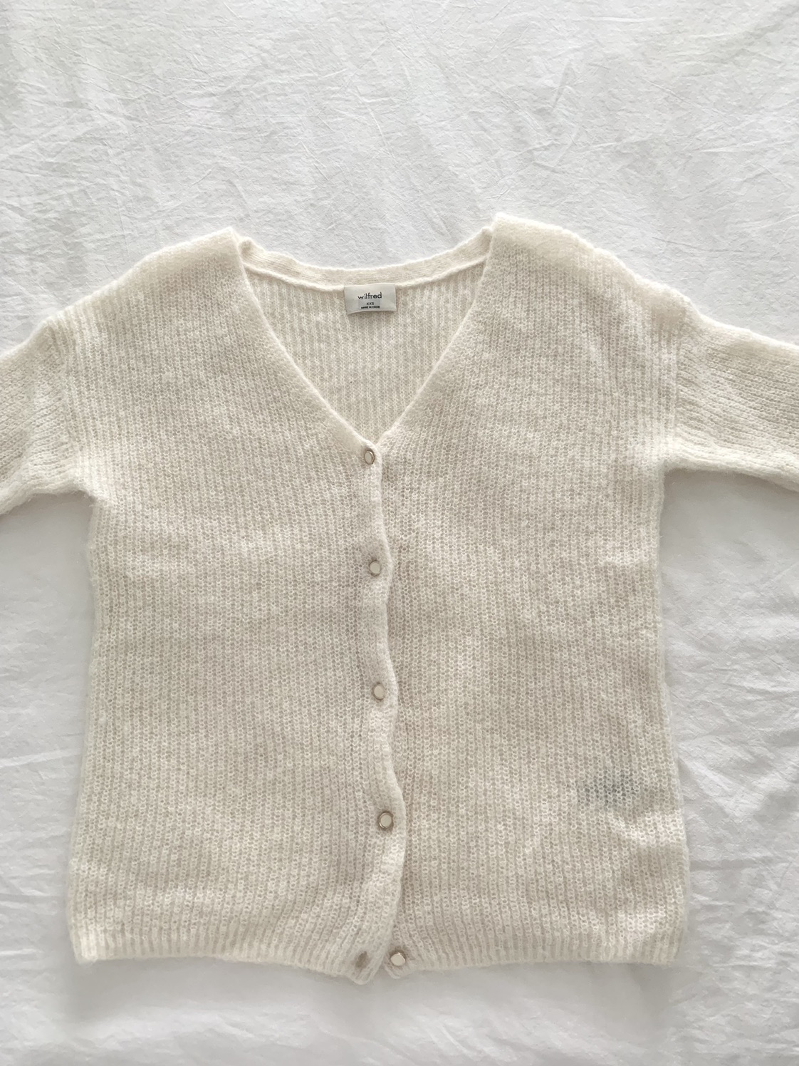 Aritzia mohair and alpaca blend cardigan thumbnail