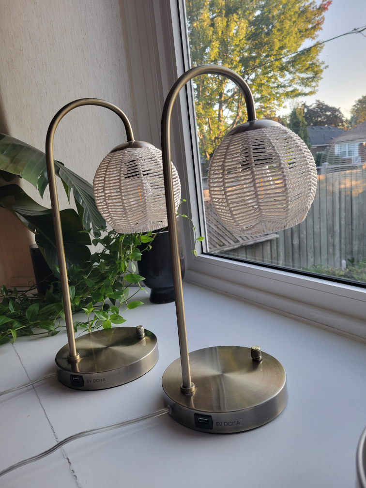 MOVING SALE - Set of 2 Table Lamps with USB Port