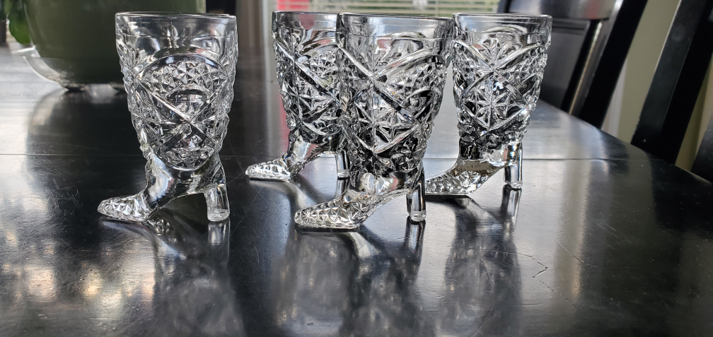 4 crystal shot glasses - photo 3