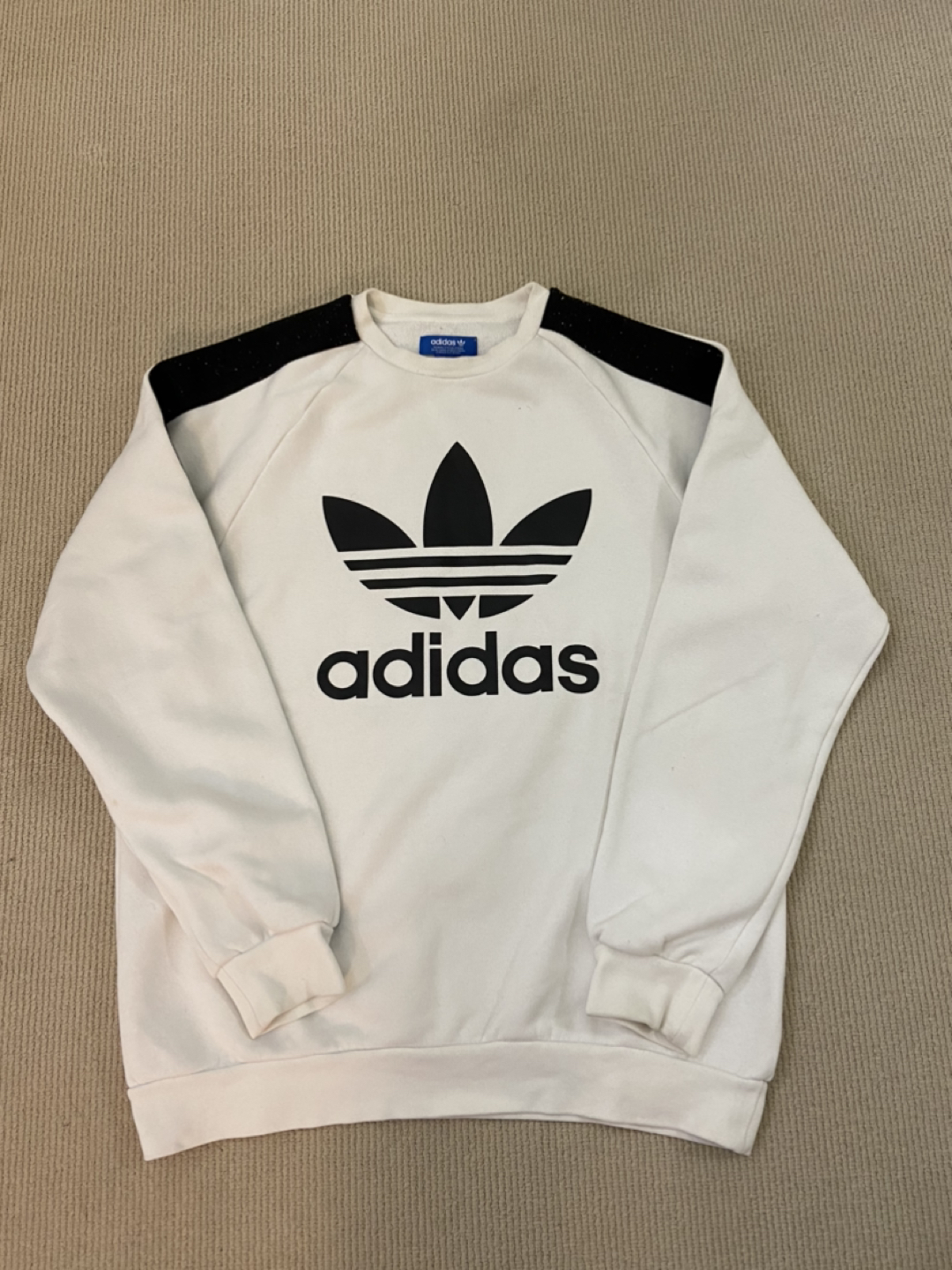 Men’s Adidas Sweater Black/White Size Medium