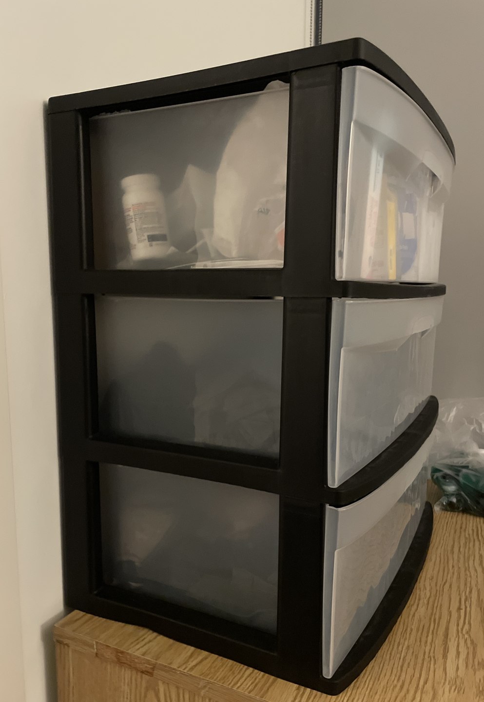 Wide 3 drawer plastic cart - photo 2