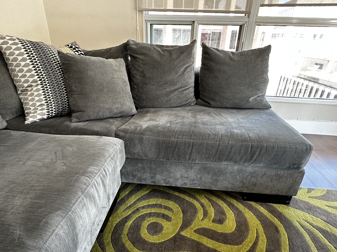 Custom dark grey sectional - photo 2