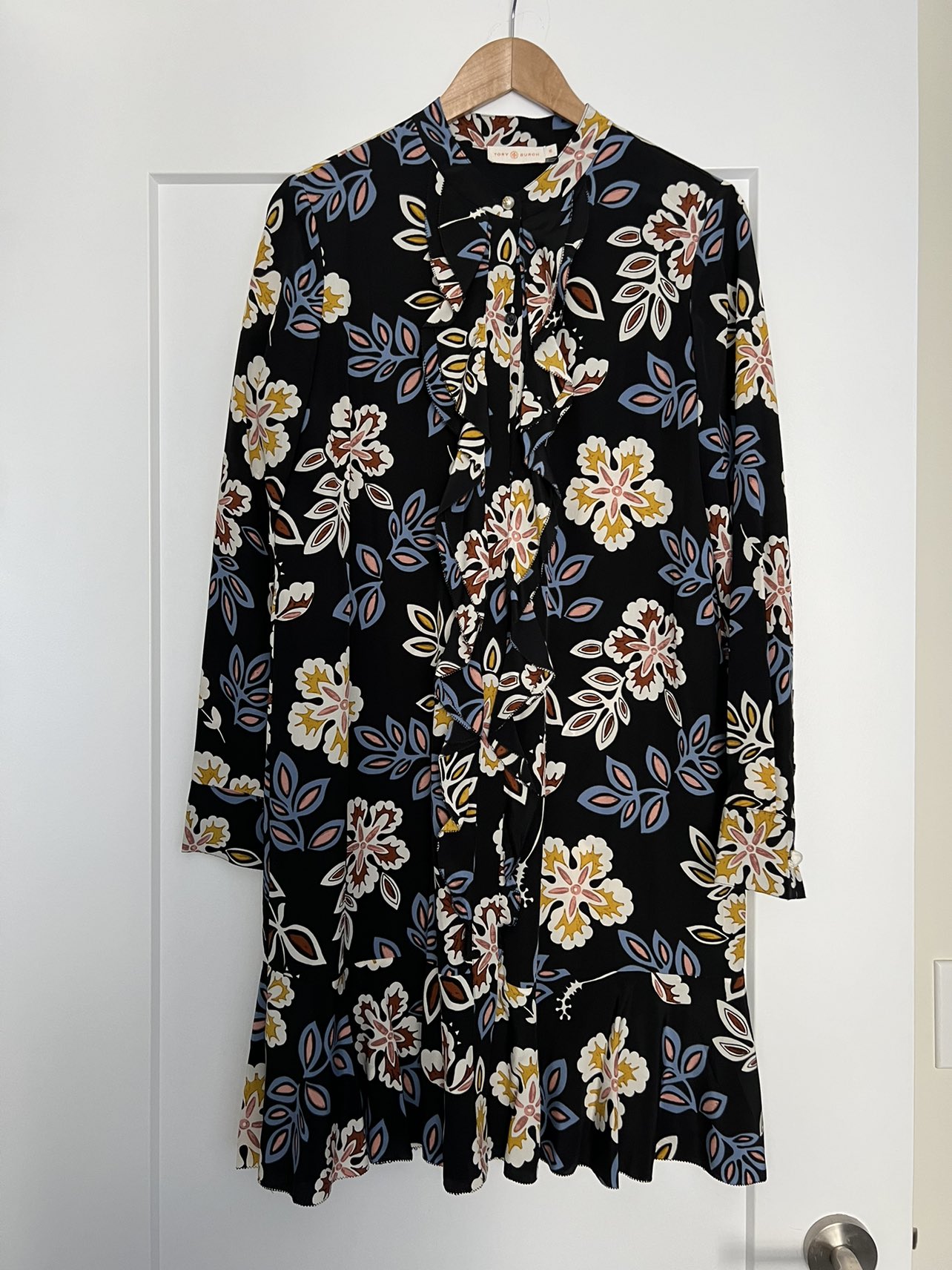 NEW Tory Burch Silk One Piece Dress Flower Pattern