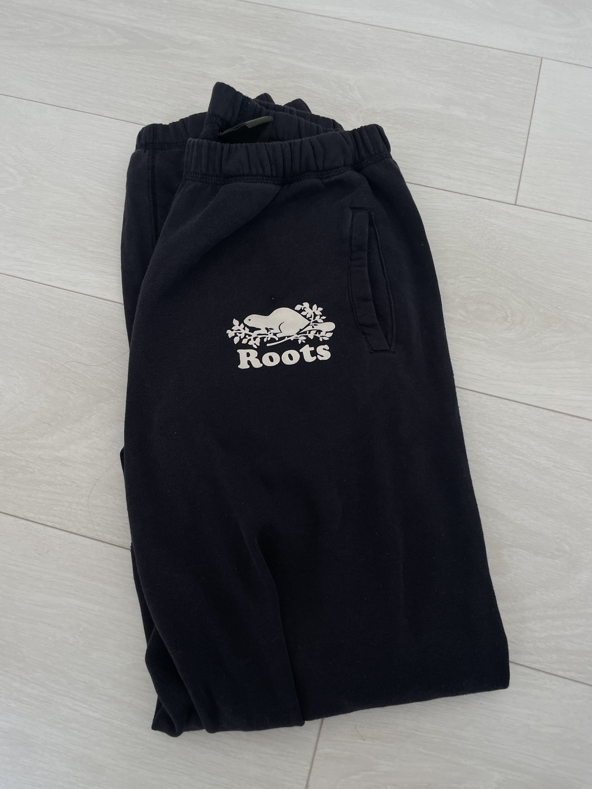 Roots black sweatpants thumbnail