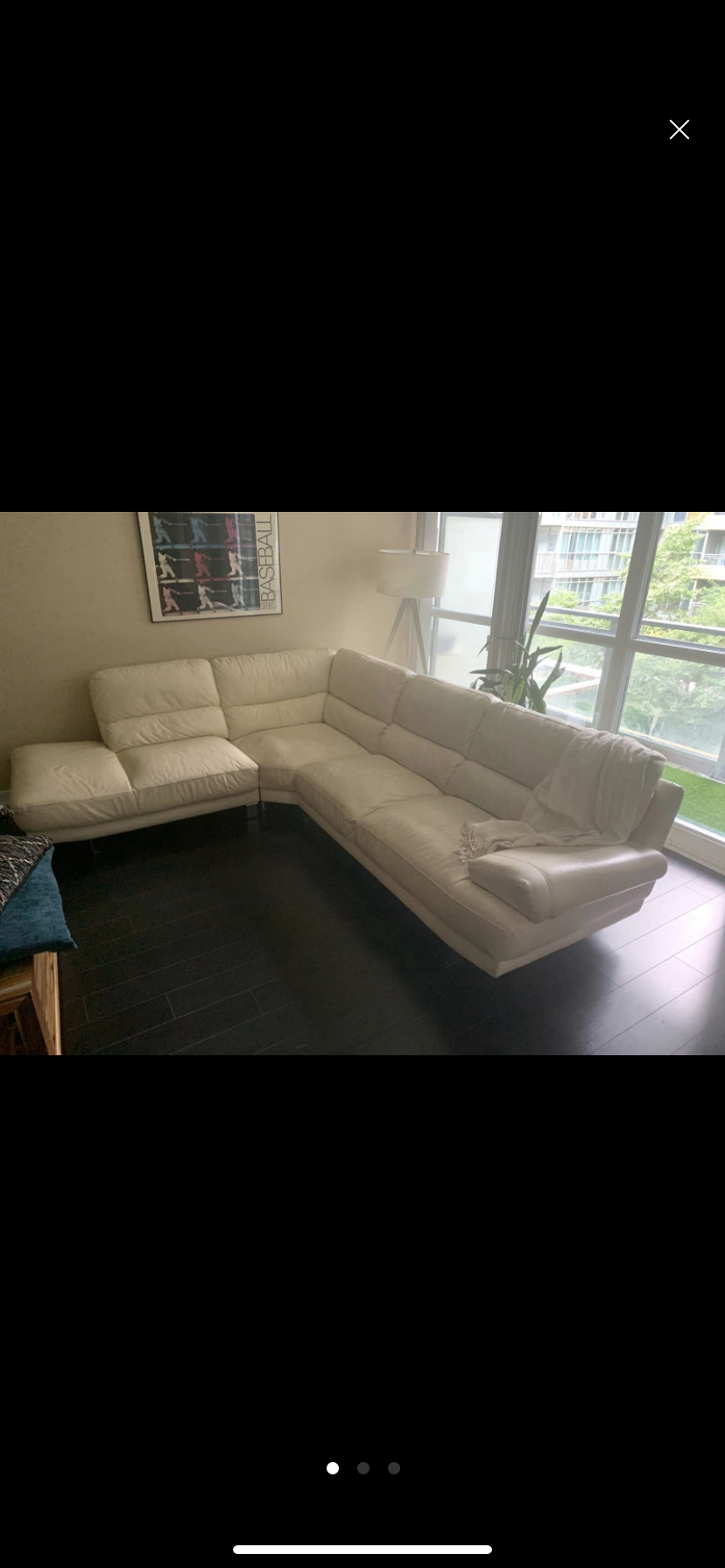 Genuine leather couch MUST GO -MAKE YOUR OFFER - photo 3