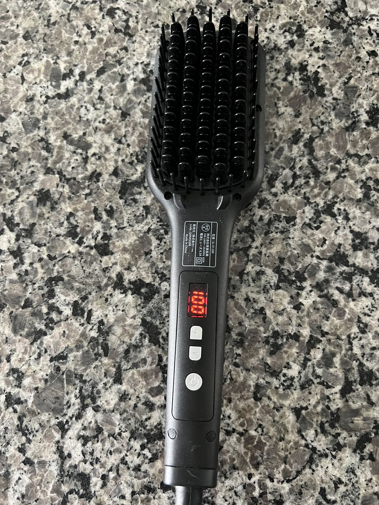Salonia Straight Heat Brush Black Overseas Compati
