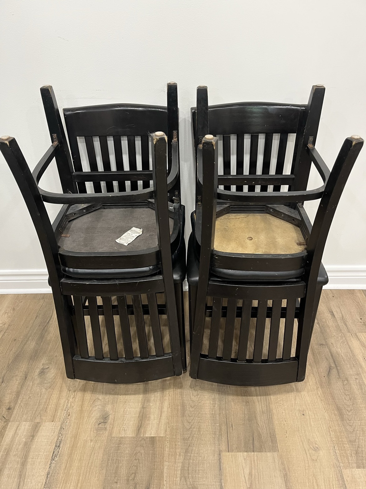 Wooden Black Chairs - set of 4 - photo 2
