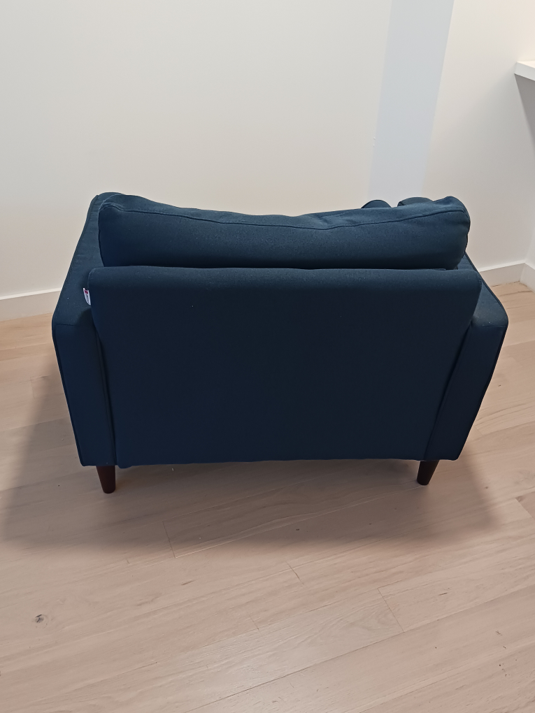 Navy Blue Mid Century Modern Chair - photo 2