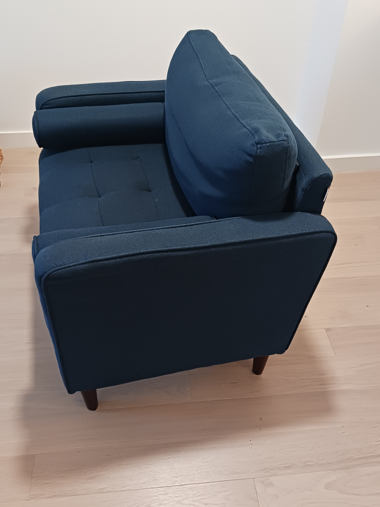 Navy Blue Mid Century Modern Chair - photo 3